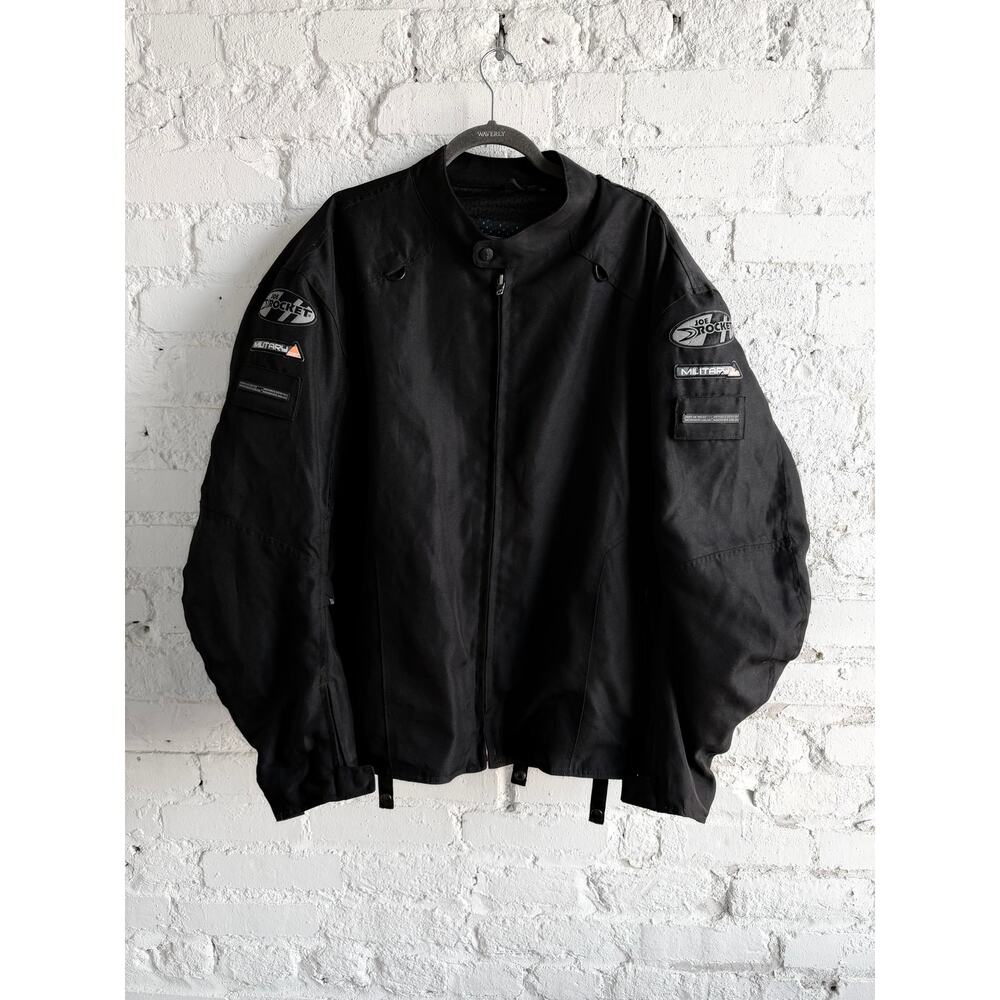 Joe Rocket Military Spec Black Motorcycle Riding Jacket Mens 3XL Armored Mesh
